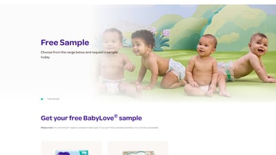 Free BabyLove® Nappy Sample