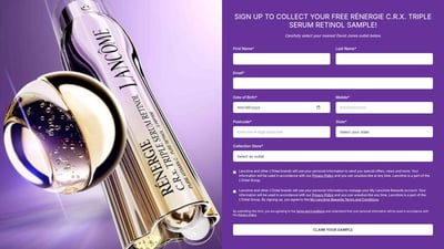 Free Rénergie C.R.X. Triple Serum Retinol Sample from Lancôme