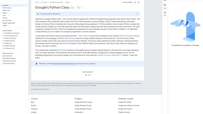 Free Python Class from Google